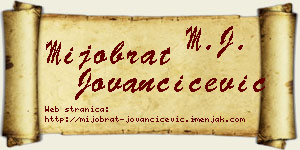 Mijobrat Jovančićević vizit kartica